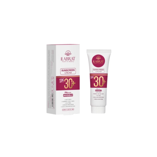 کرم ضدآفتاب ضدلک بی‌رنگ ایلابرت ilabrat Invisible Sunscreen  SPF30 40ml