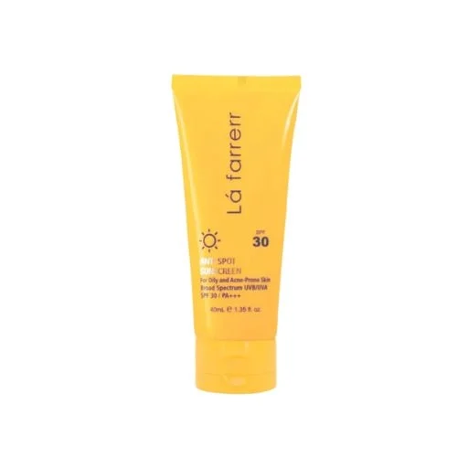 کرم ضد آفتاب و ضد لک فاقد چربی SPF30 لافارر مناسب پوست چرب و مستعد آکنه – بی‌رنگ، حجم 40 میلی‌لیتر
